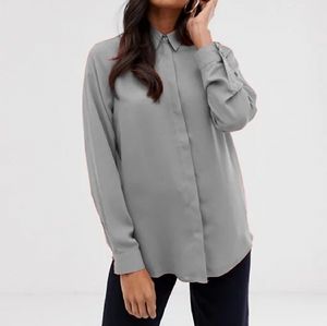 ASOS Soft Long Sleeve Shirt Gray